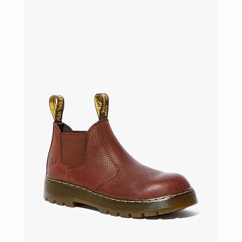 Dr Martens Rivet Steel Toe - Bordove Chelsea Cizmy Panske, DR0153